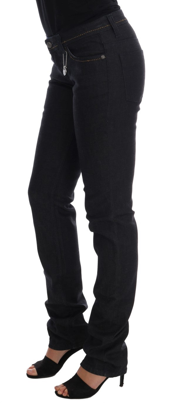 Costume National – Blaue Slim-Fit-Jeans aus Stretch-Baumwolle
