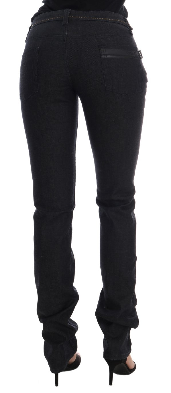 Costume National – Blaue Slim-Fit-Jeans aus Stretch-Baumwolle
