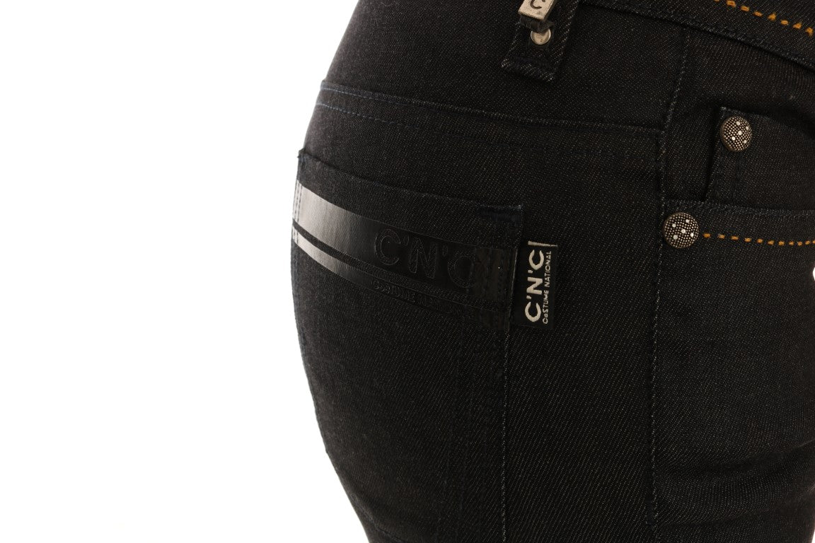 Costume National – Blaue Slim-Fit-Jeans aus Stretch-Baumwolle