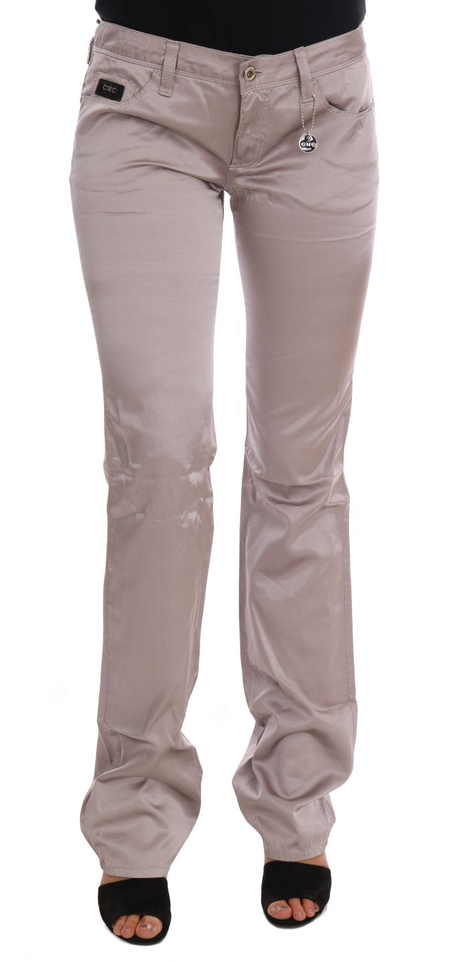 Costume National – Beige Slim Fit Jeans aus Baumwolle