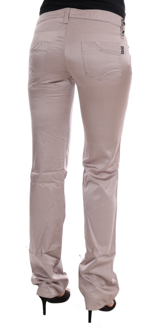 Costume National – Beige Slim Fit Jeans aus Baumwolle