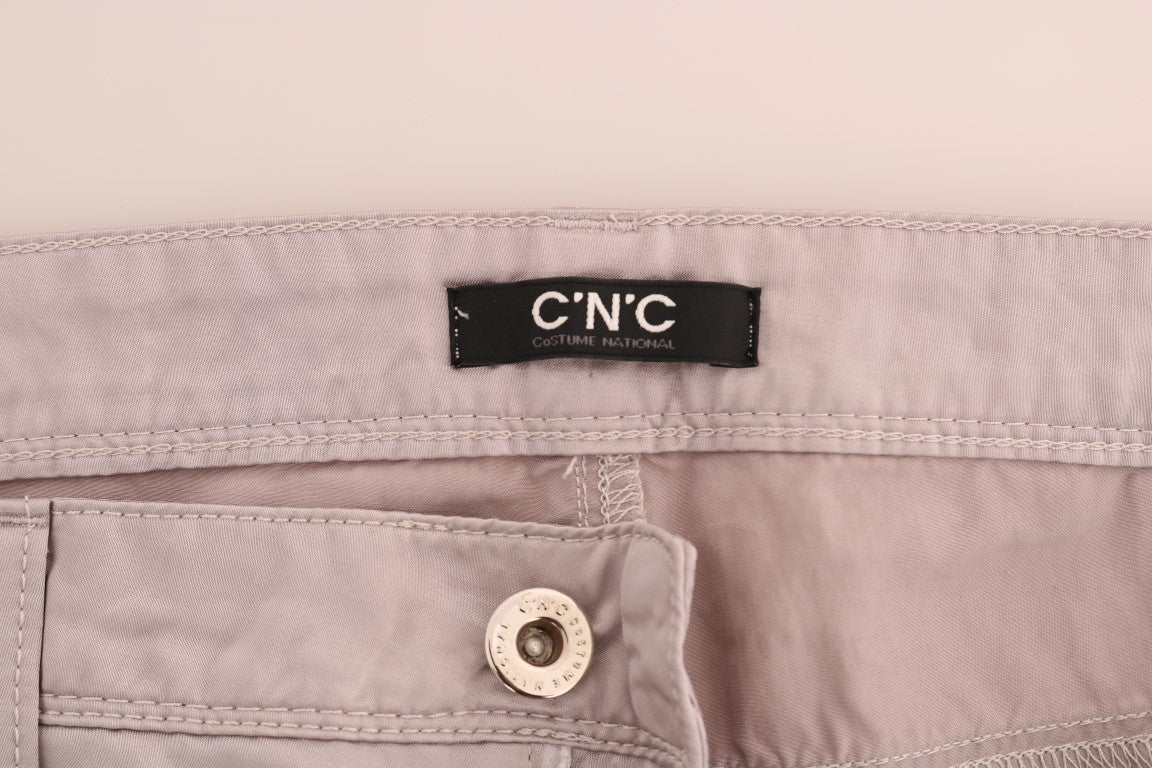 Costume National – Beige Slim Fit Jeans aus Baumwolle