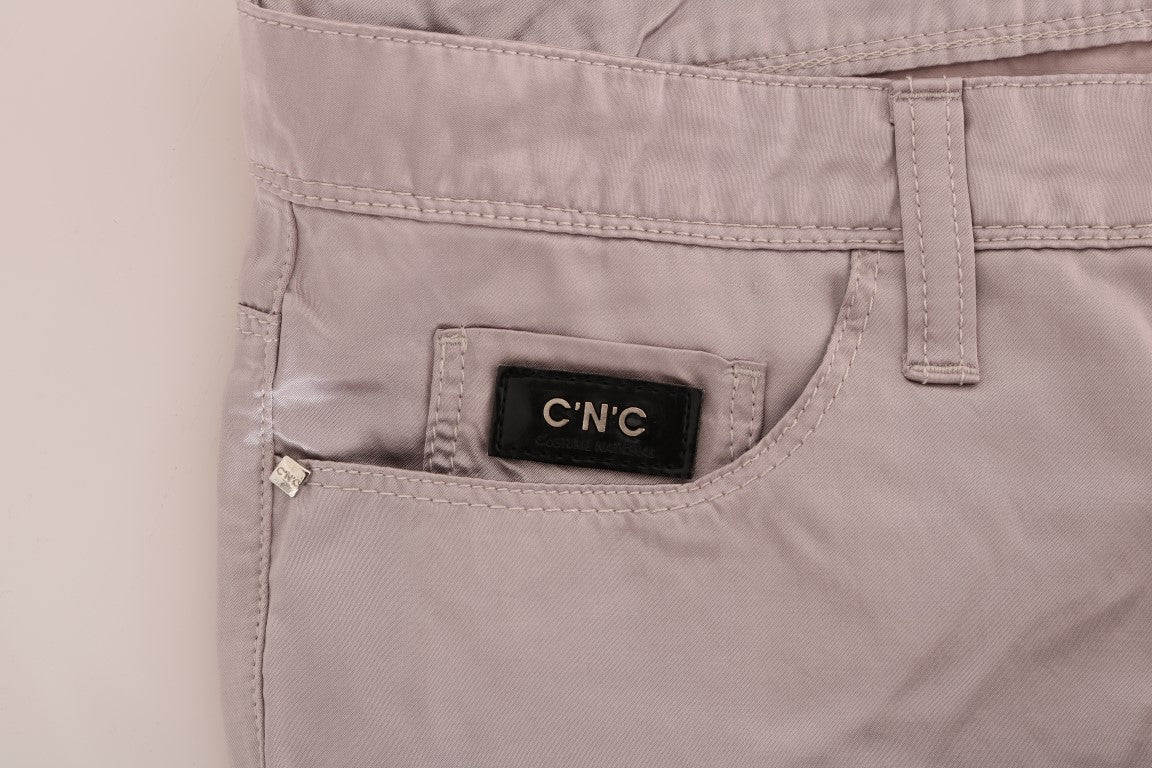 Costume National – Beige Slim Fit Jeans aus Baumwolle