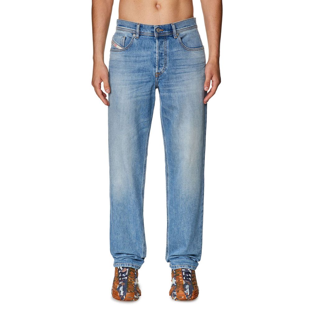 Diesel Herren-Jeans aus hellblauer Baumwolle in normaler Passform