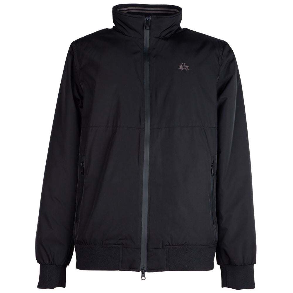 La Martina Schwarze Polyesterjacke
