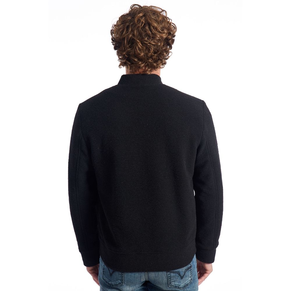 Roberto Pepe Luxus Schwarze Wolljacke für Herren