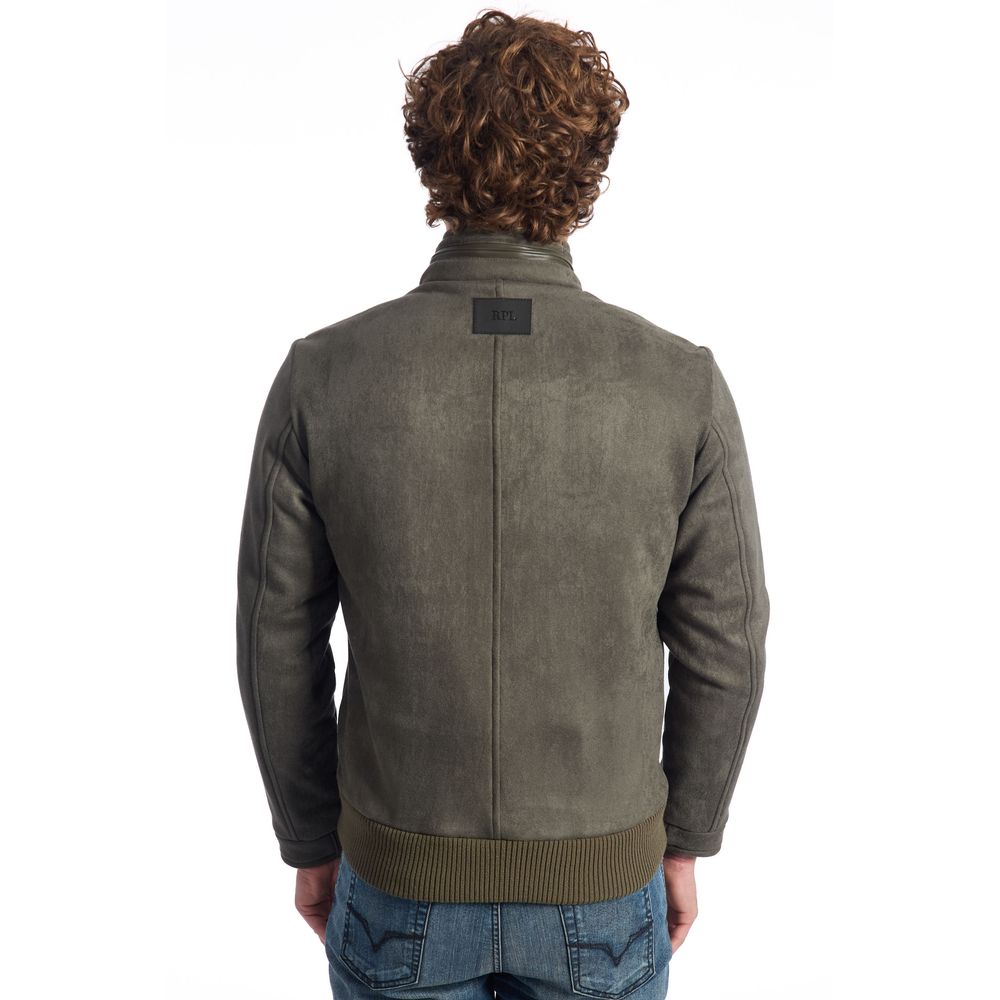 Roberto Pepe Luxuriöse grüne Ecomontone-Herrenjacke