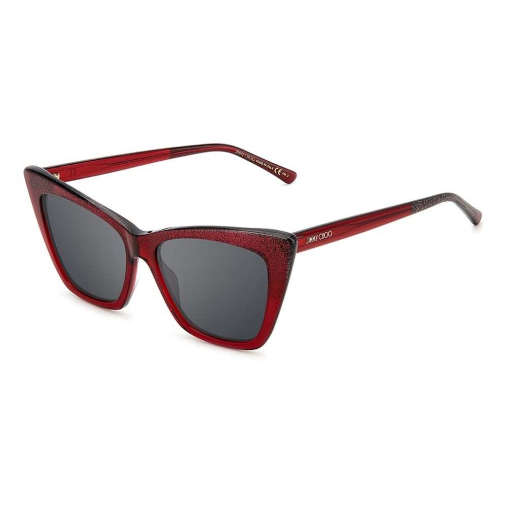 Jimmy Choo – Rote Acetat-Sonnenbrille