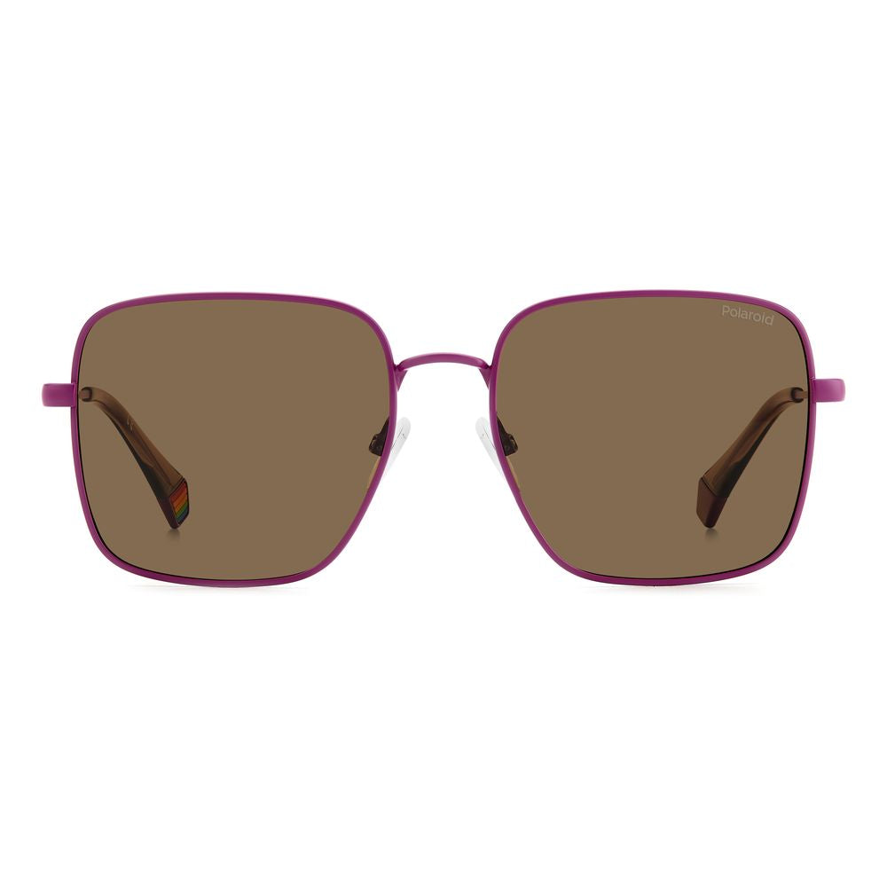 Polaroid – Lilafarbene Sonnenbrille aus Metall