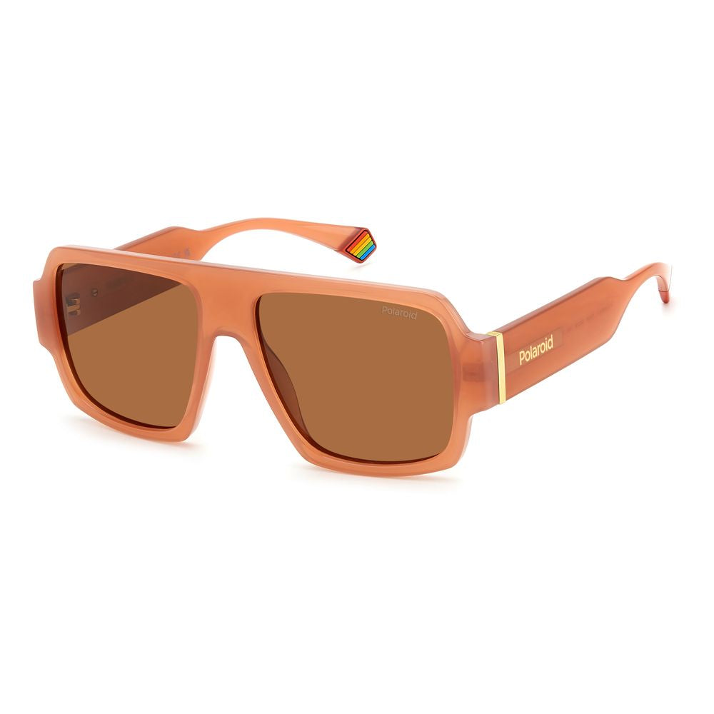 Polaroid Sonnenbrille aus Kunstharz in Beige