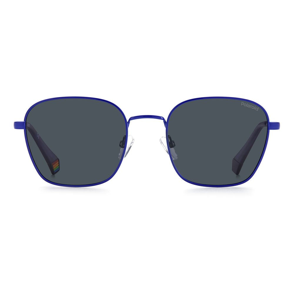 Polaroid – Blaue Sonnenbrille aus Edelstahl