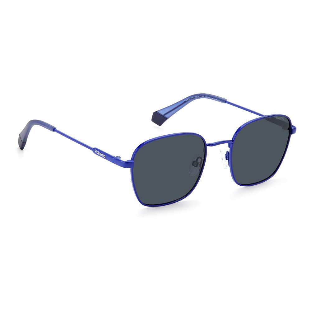 Polaroid – Blaue Sonnenbrille aus Edelstahl