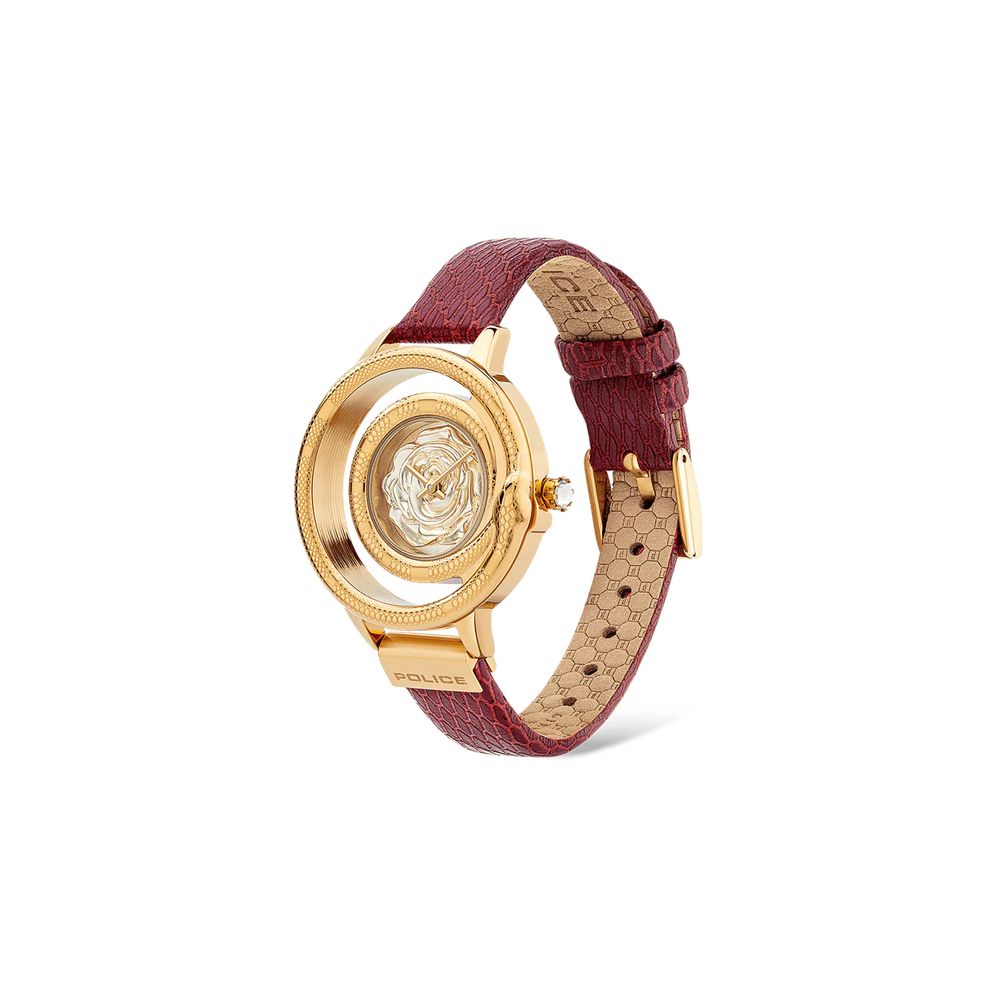 Rote Lederuhr von Police