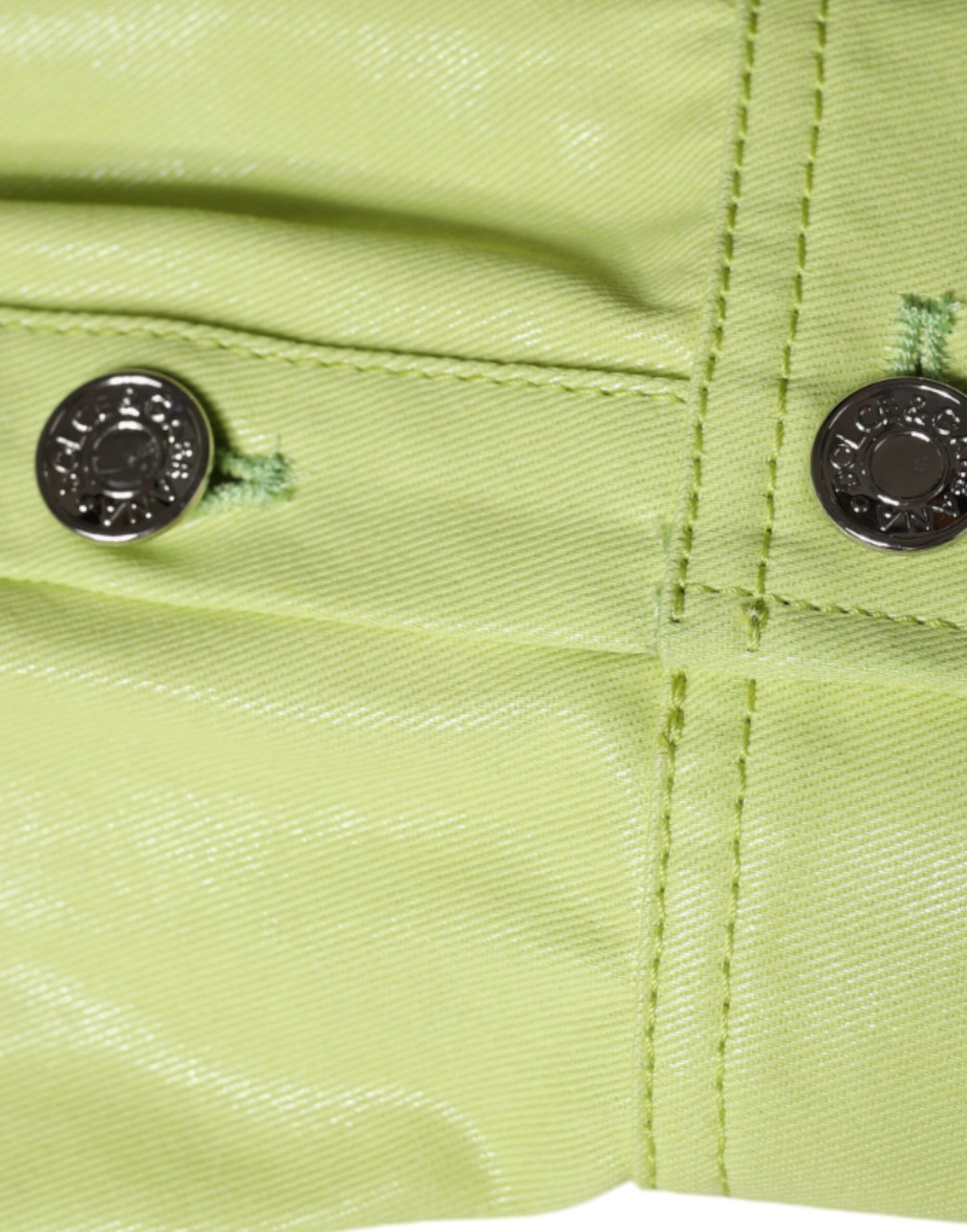 Dolce & Gabbana Grünes Herren-Button-Down-Hemd aus Baumwolle mit Kragen
