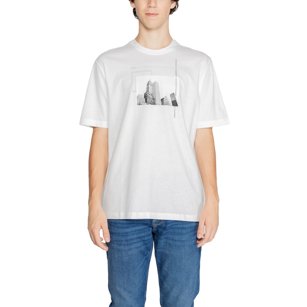 Armani Exchange – Weißes Baumwoll-T-Shirt