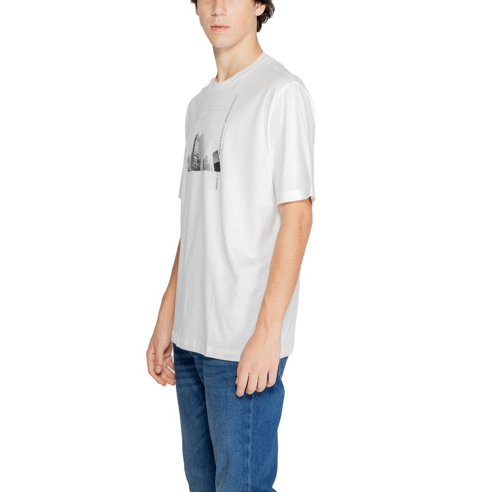 Armani Exchange – Weißes Baumwoll-T-Shirt
