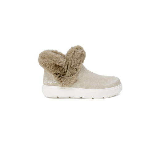 Love Moschino Beige Ledersneaker