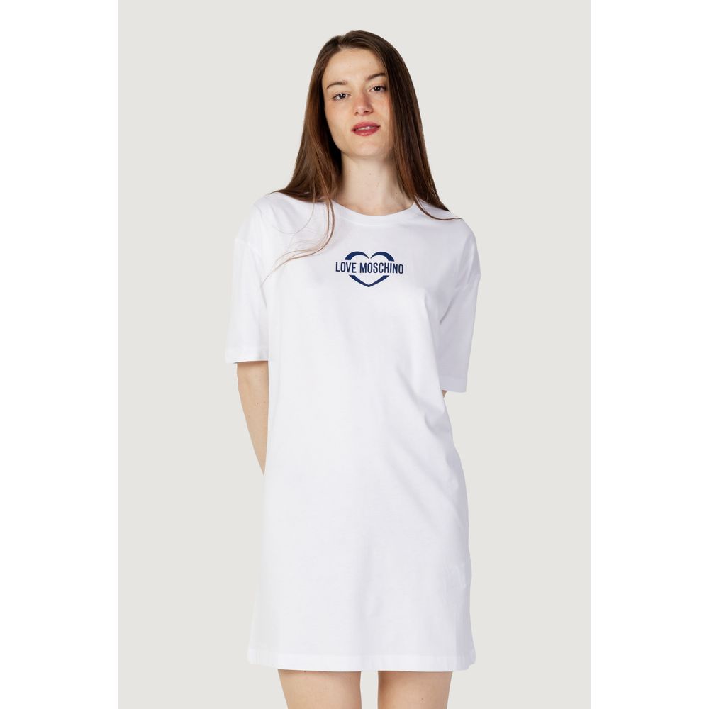 Love Moschino – Weiße Baumwollshorts