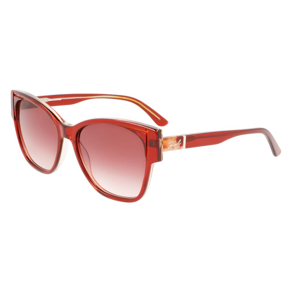Karl Lagerfeld – Orangefarbene Acetat-Sonnenbrille
