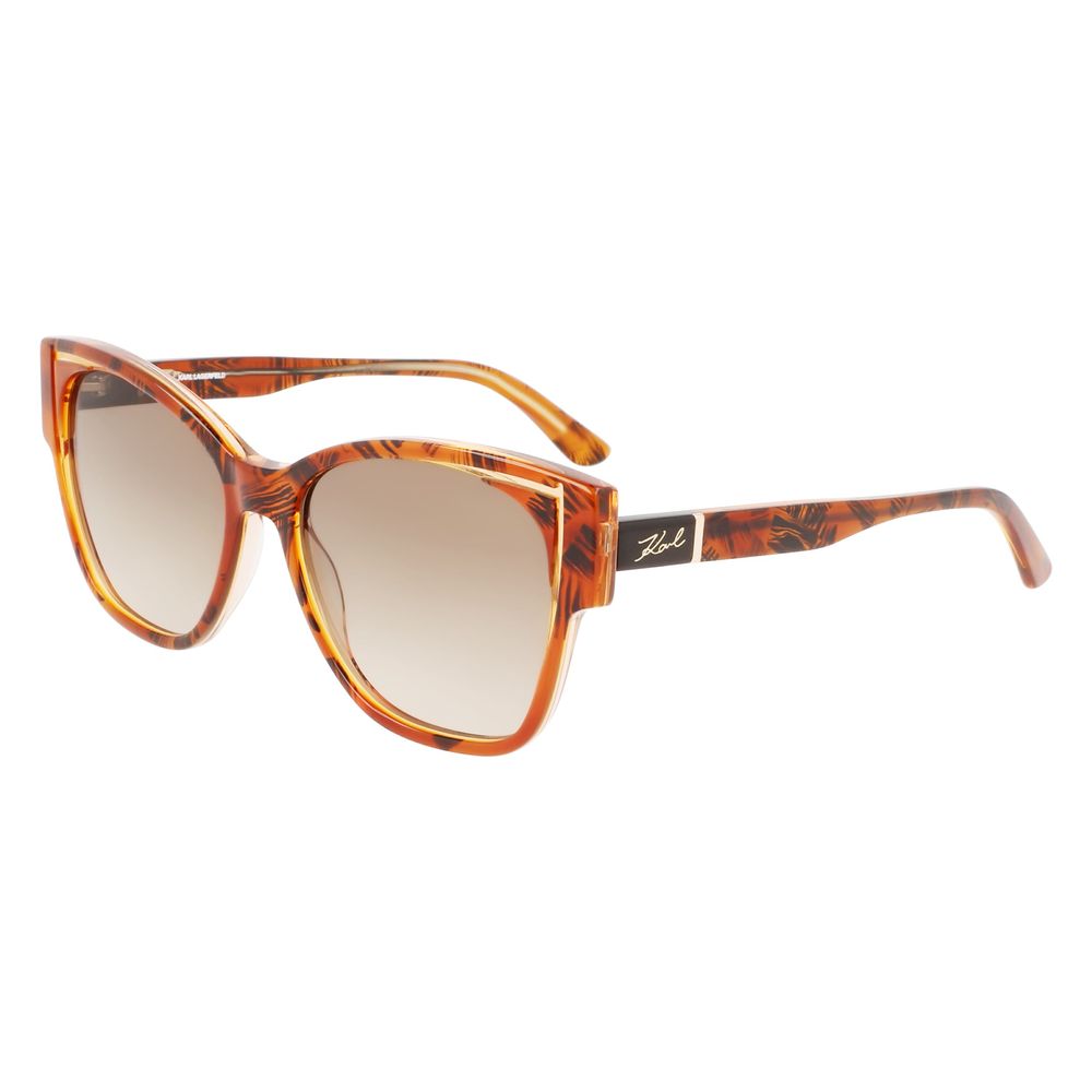 Karl Lagerfeld – Orangefarbene Acetat-Sonnenbrille