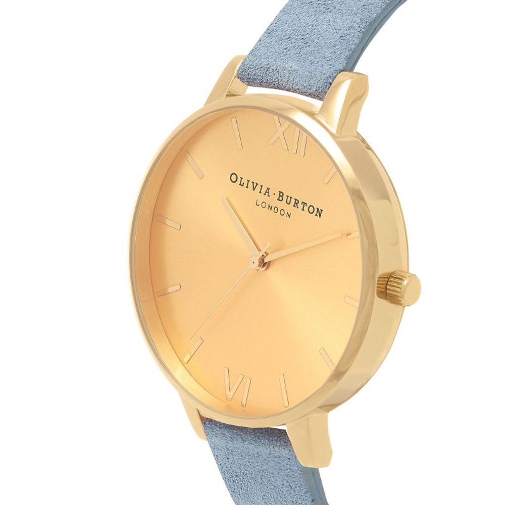 Olivia Burton – Blaue Kunstlederuhr