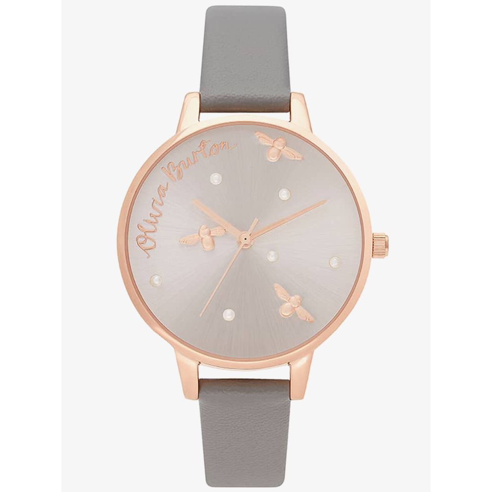 Olivia Burton – Graue Kunstlederuhr
