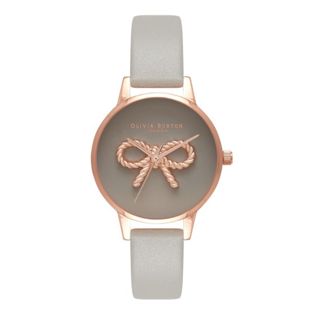 Olivia Burton – Graue Kunstlederuhr