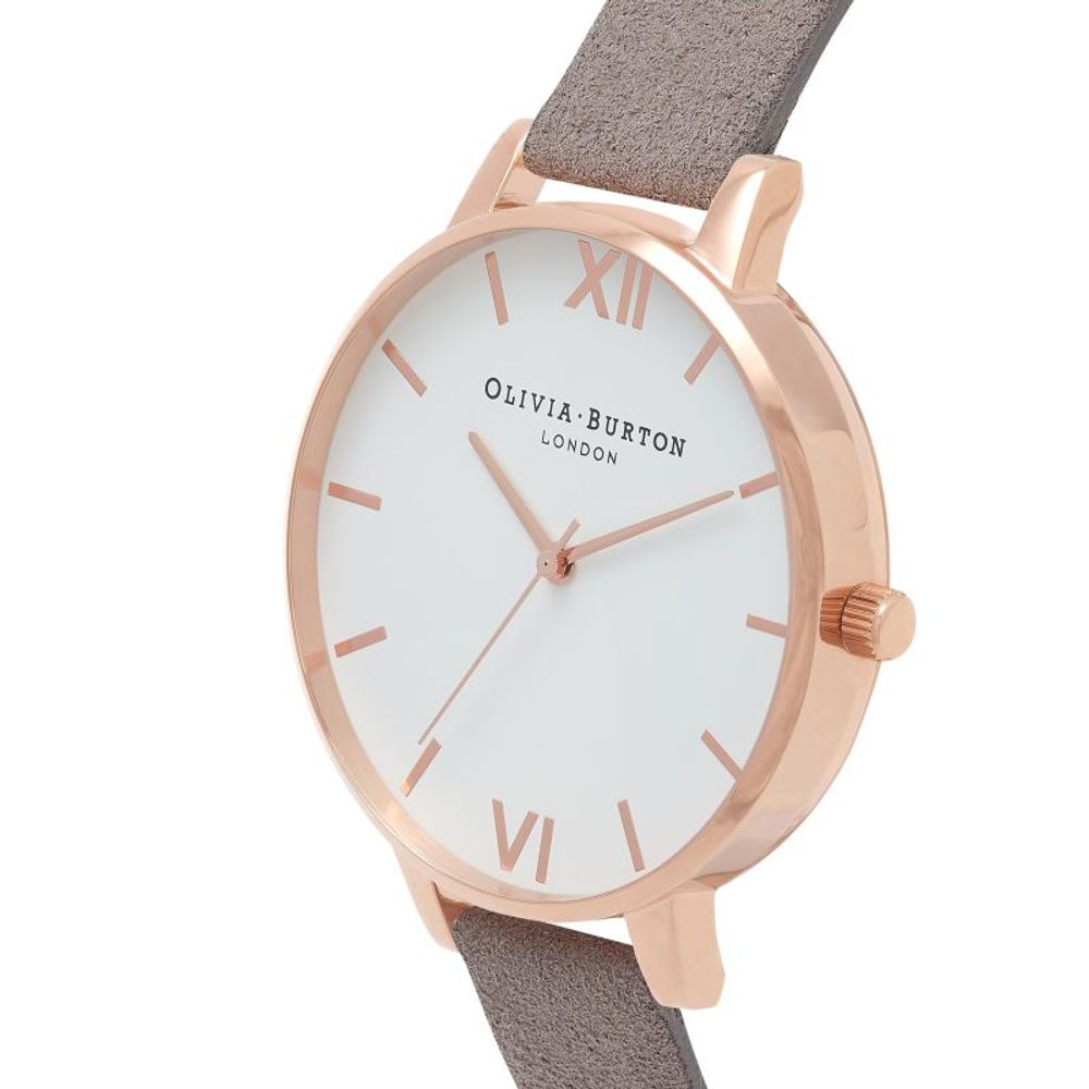 Olivia Burton – Graue Kunstlederuhr