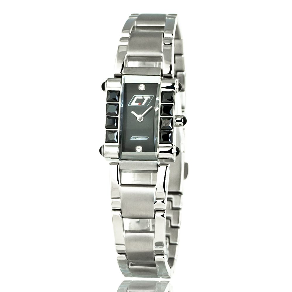 Chronotech Silberne Edelstahluhr