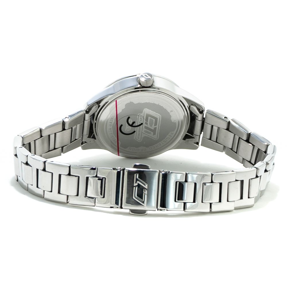 Chronotech Silberne Edelstahluhr