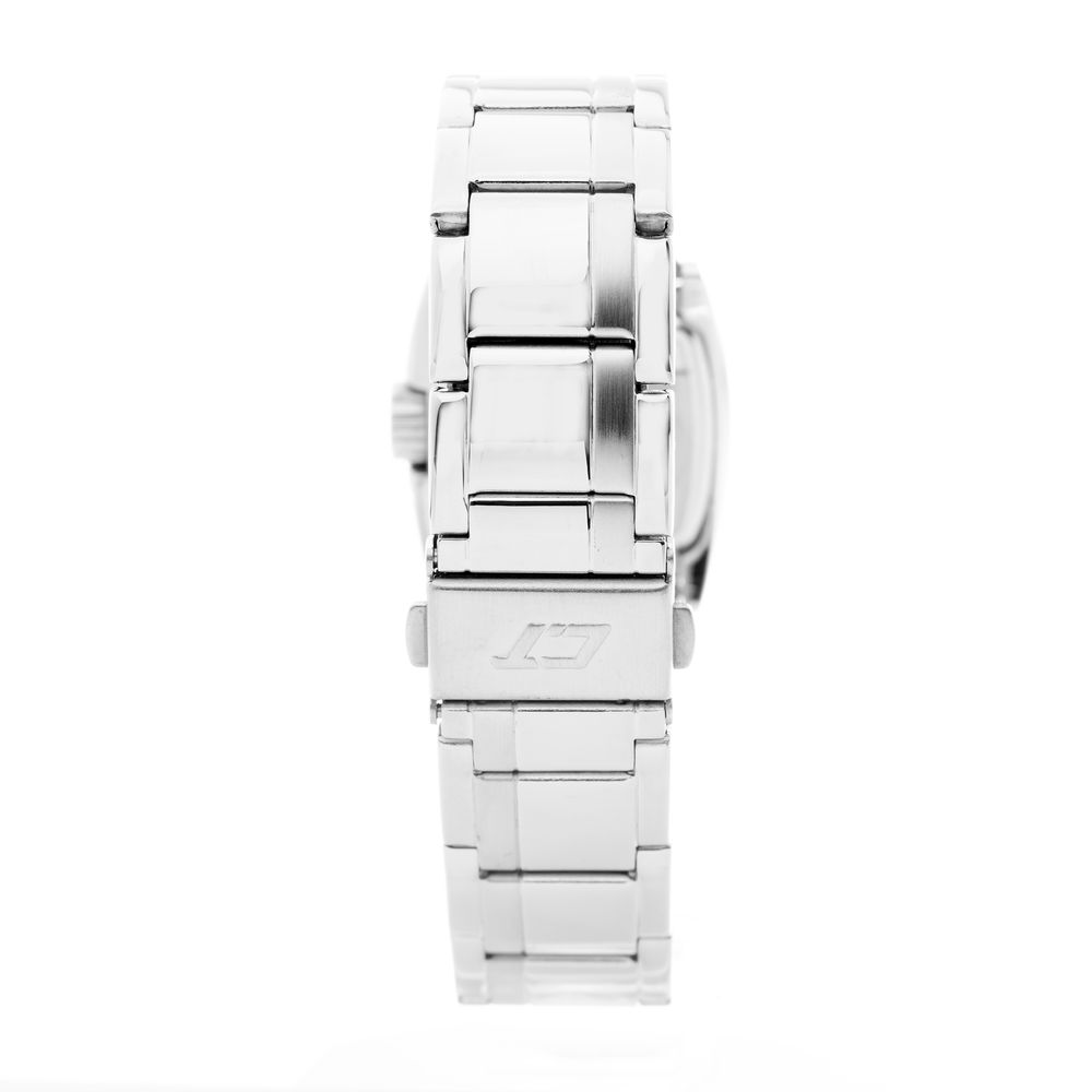 Chronotech Silberne Edelstahluhr