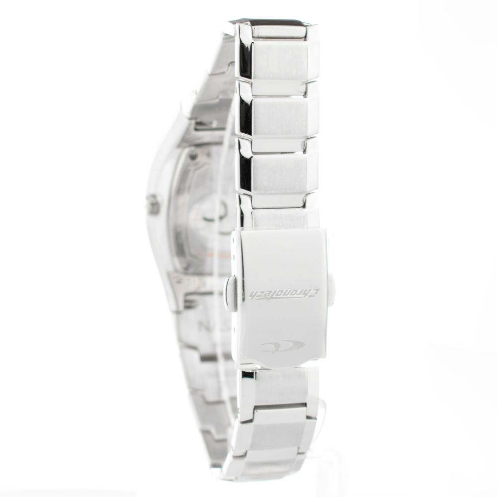 Chronotech Silberne Edelstahluhr