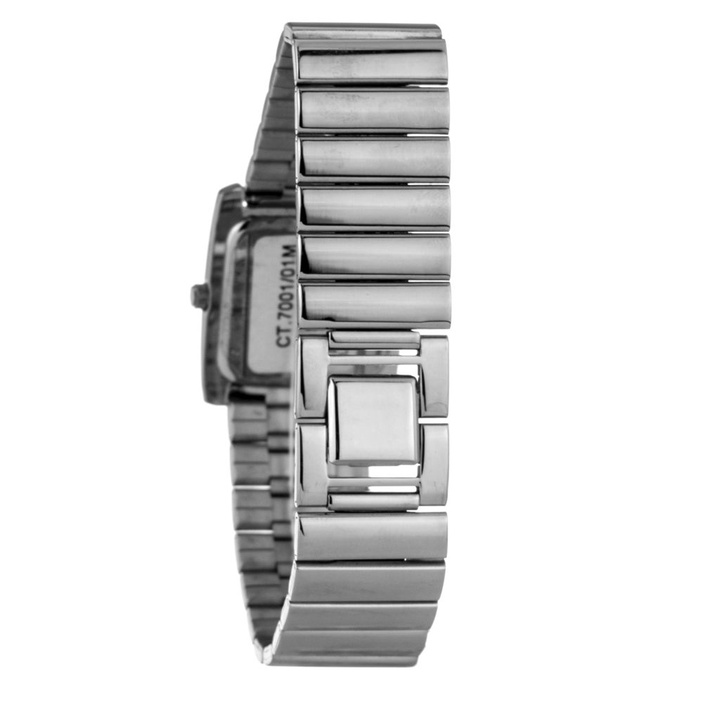 Chronotech Silberne Edelstahluhr