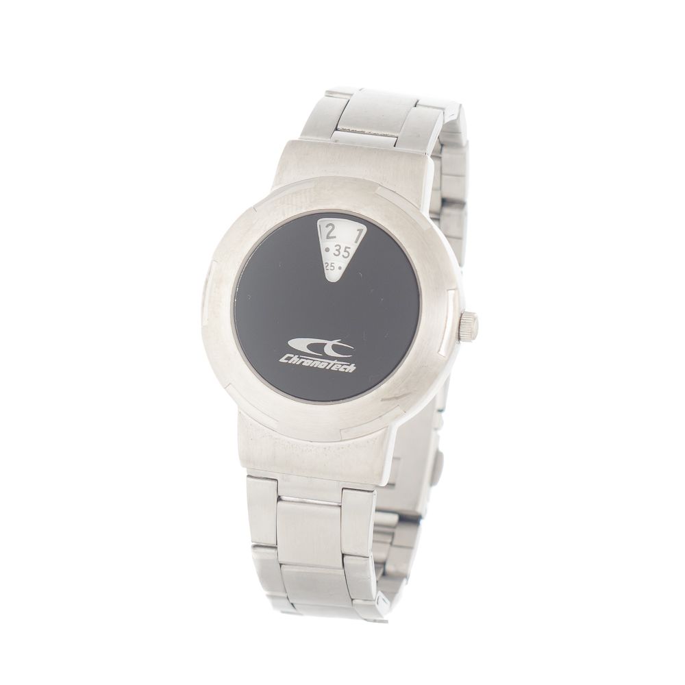 Chronotech Silberne Edelstahluhr