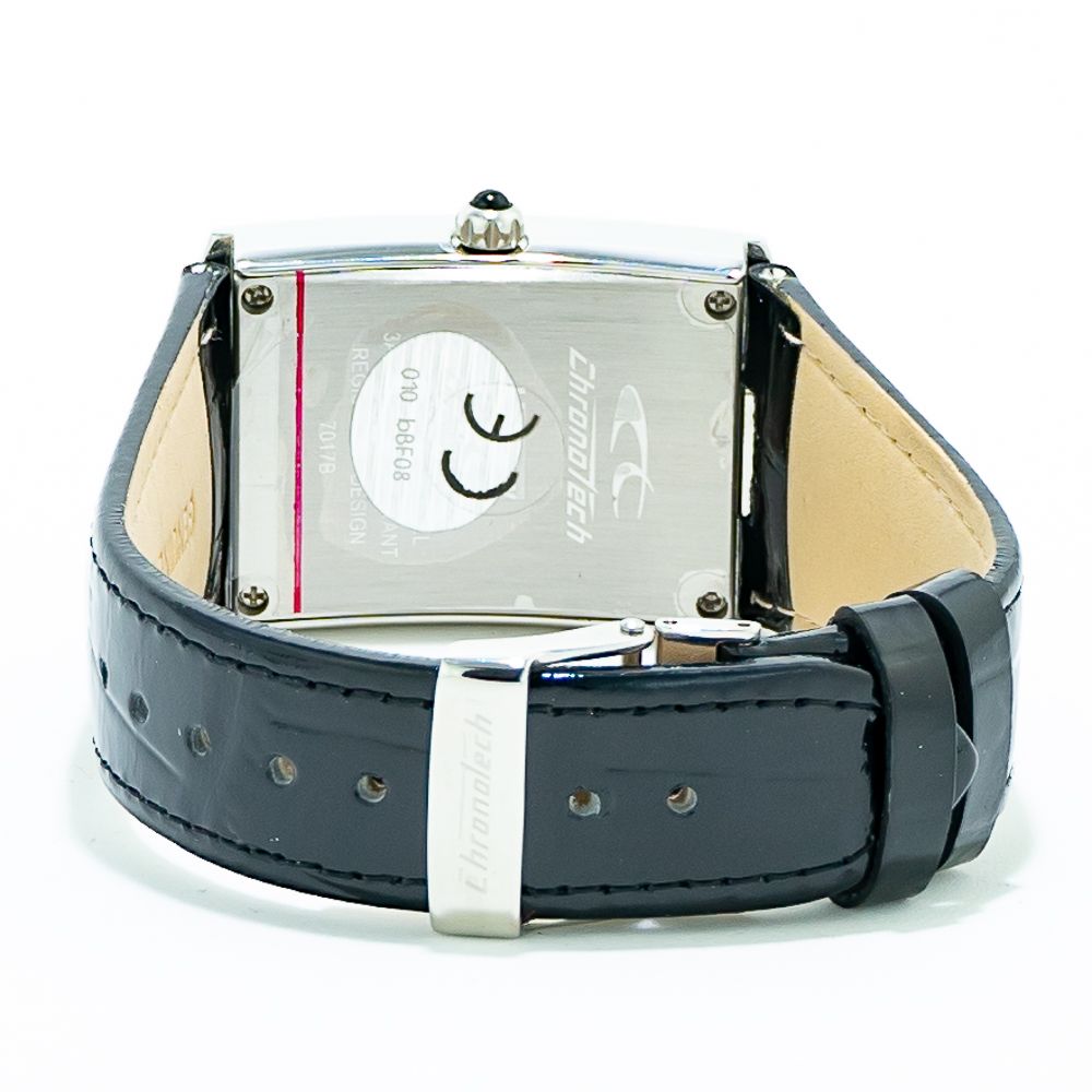 Chronotech Silberne Edelstahluhr