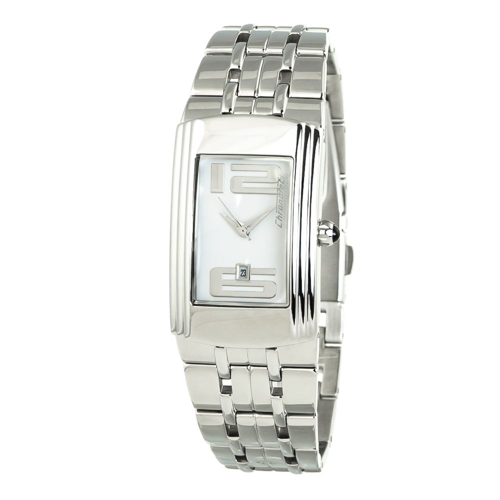 Chronotech Silberne Edelstahluhr