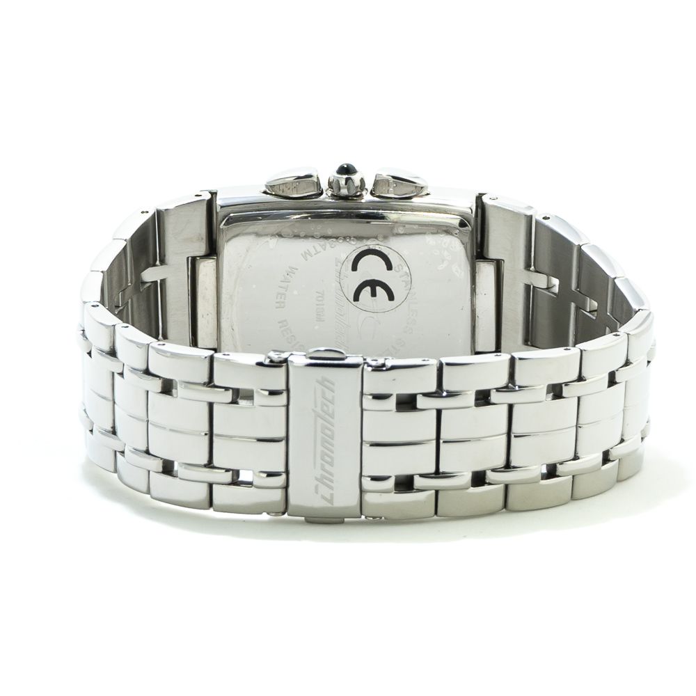 Chronotech Silberne Edelstahluhr