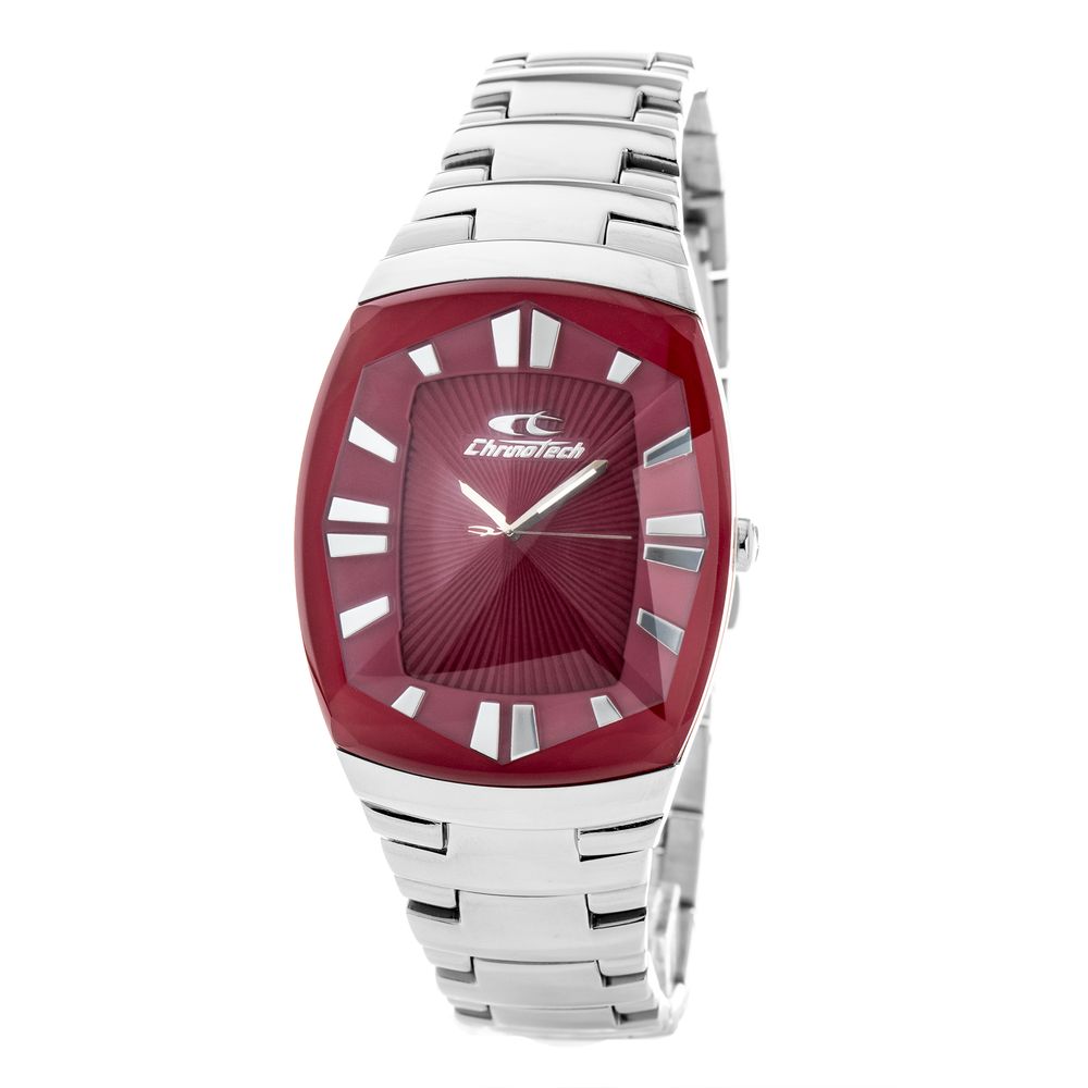 Chronotech Silberne Edelstahluhr