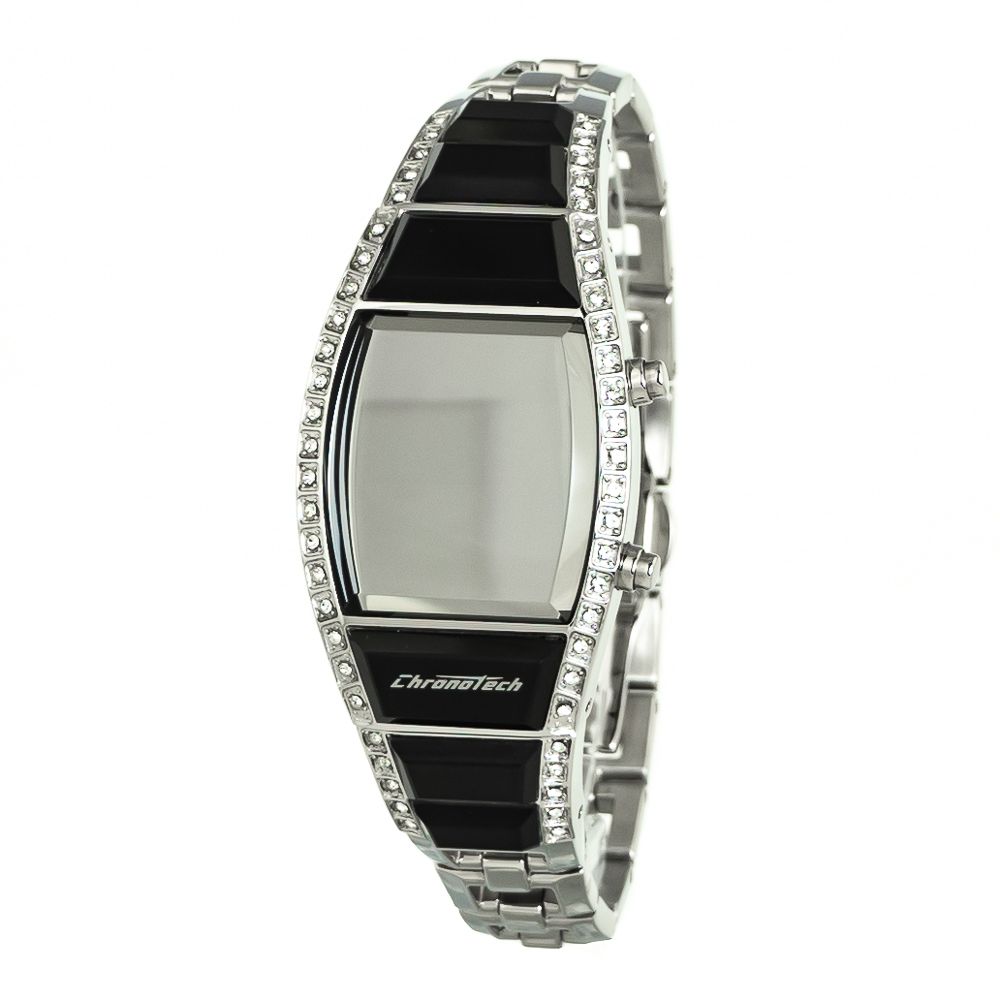 Chronotech Silberne Edelstahluhr