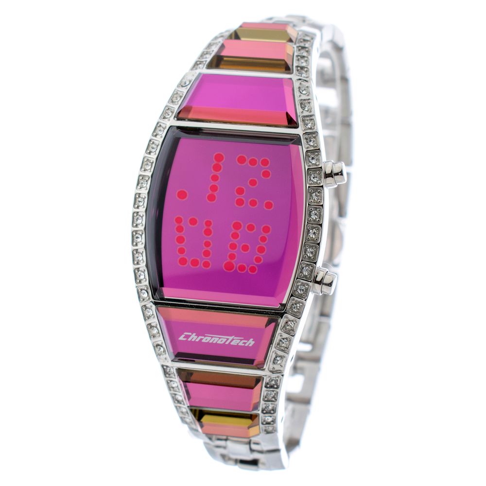 Chronotech Silberne Edelstahluhr