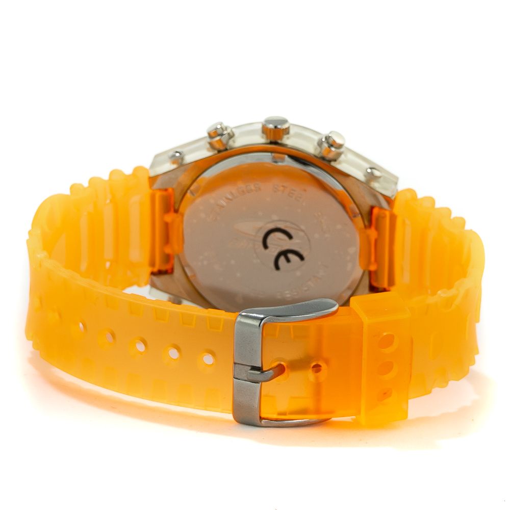 Chronotech Orangefarbene Kautschukuhr