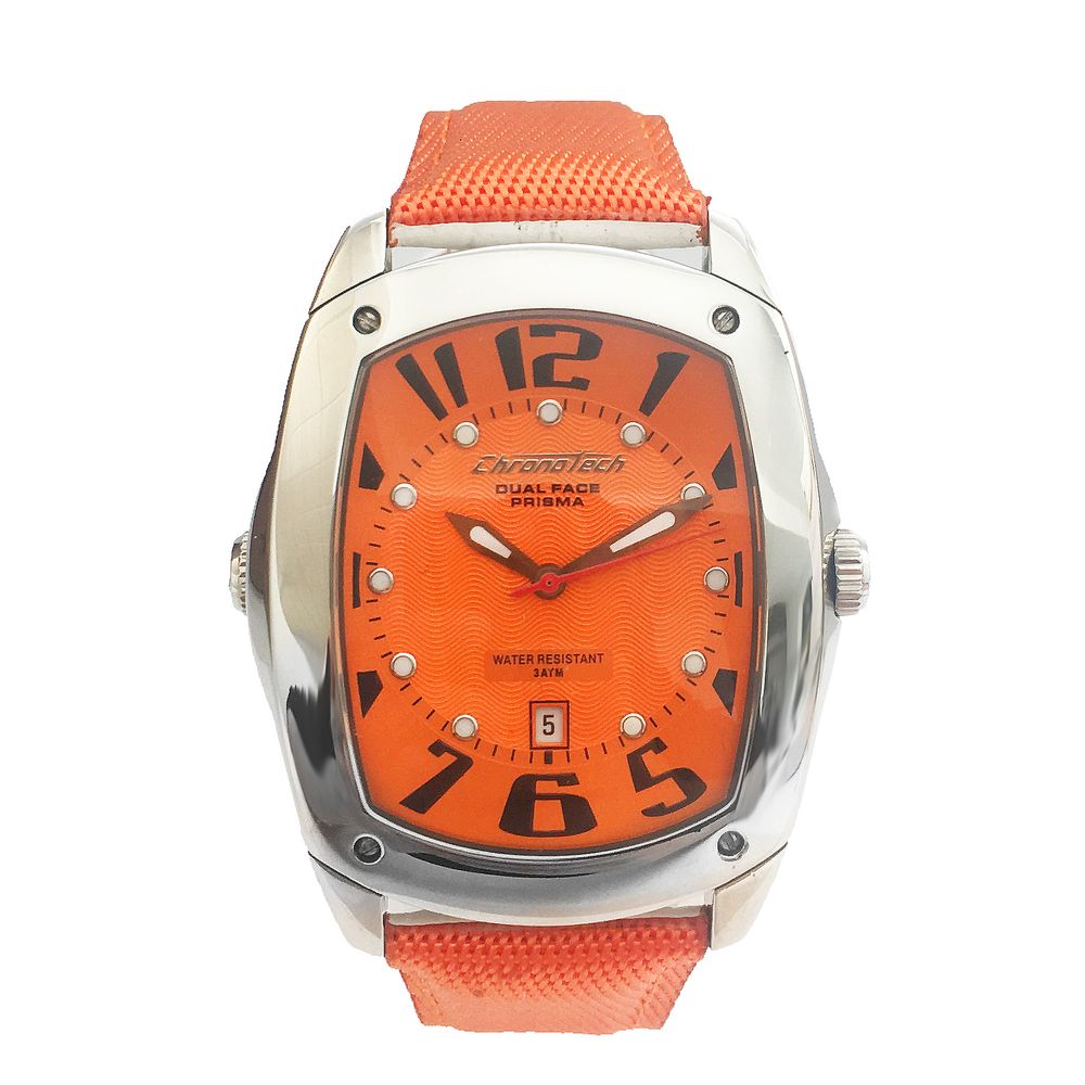 Chronotech Orange Lederuhr