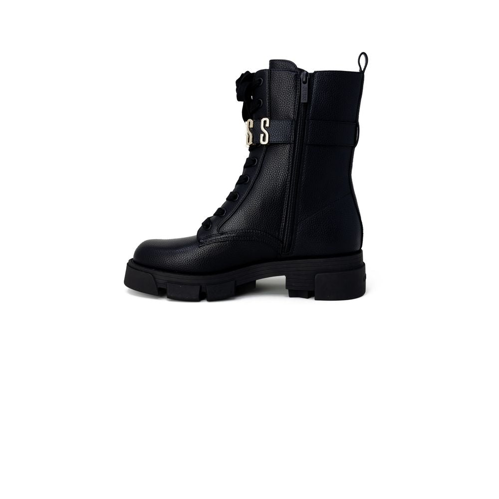 Guess – Stiefel aus schwarzem Kunstleder