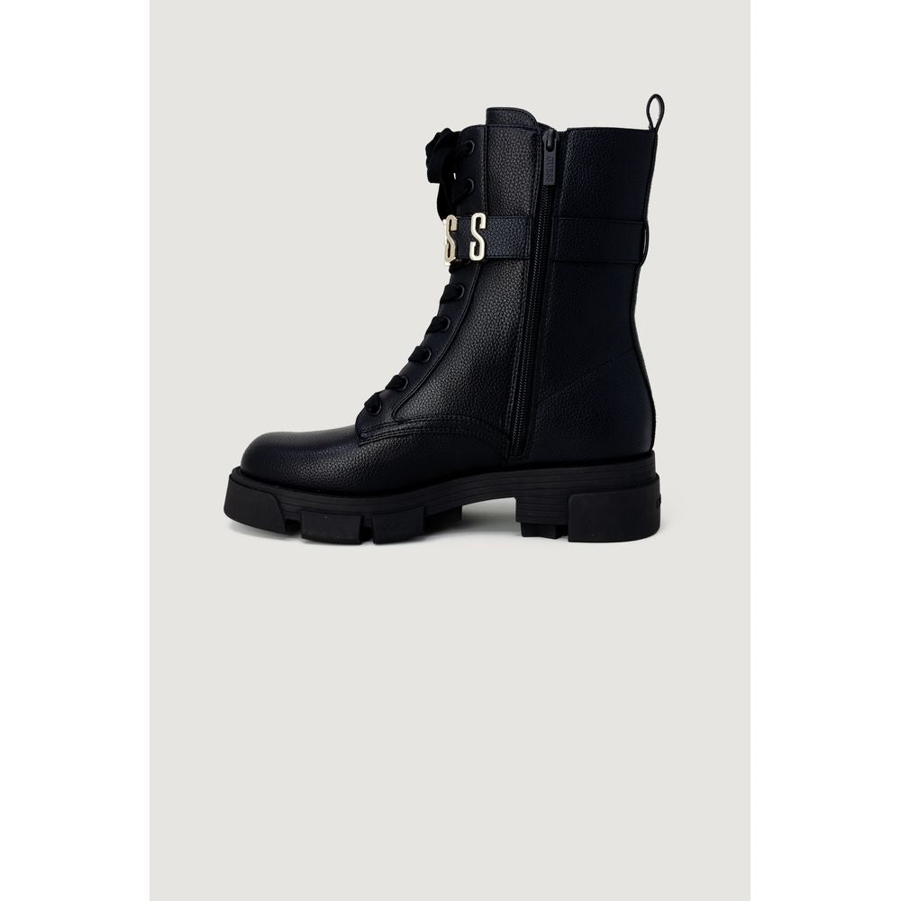 Guess – Stiefel aus schwarzem Kunstleder