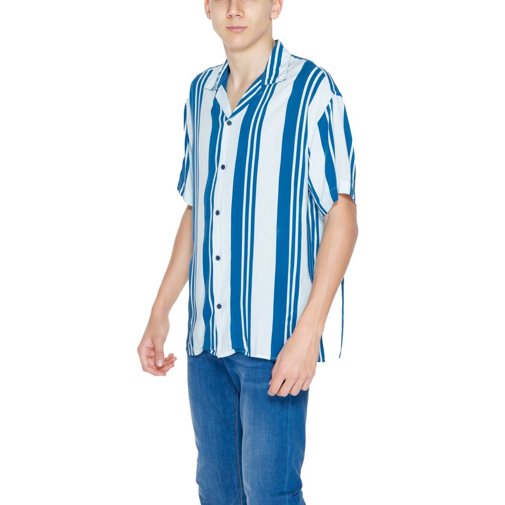 Jack Jones – Kurzarmhemd aus Viskose, Blau