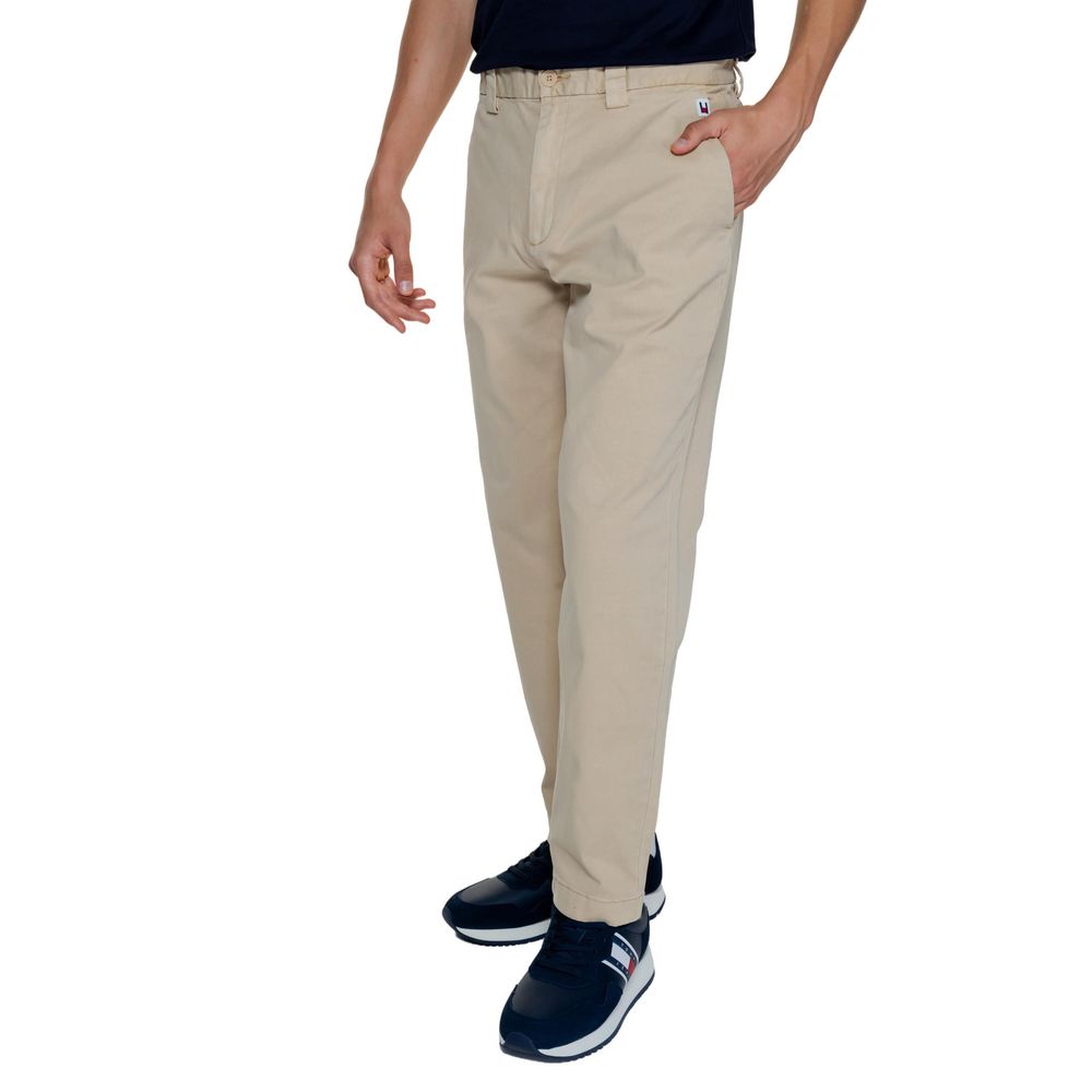 Tommy Hilfiger Jeans – Goldfarbene Hose aus recycelter Baumwolle