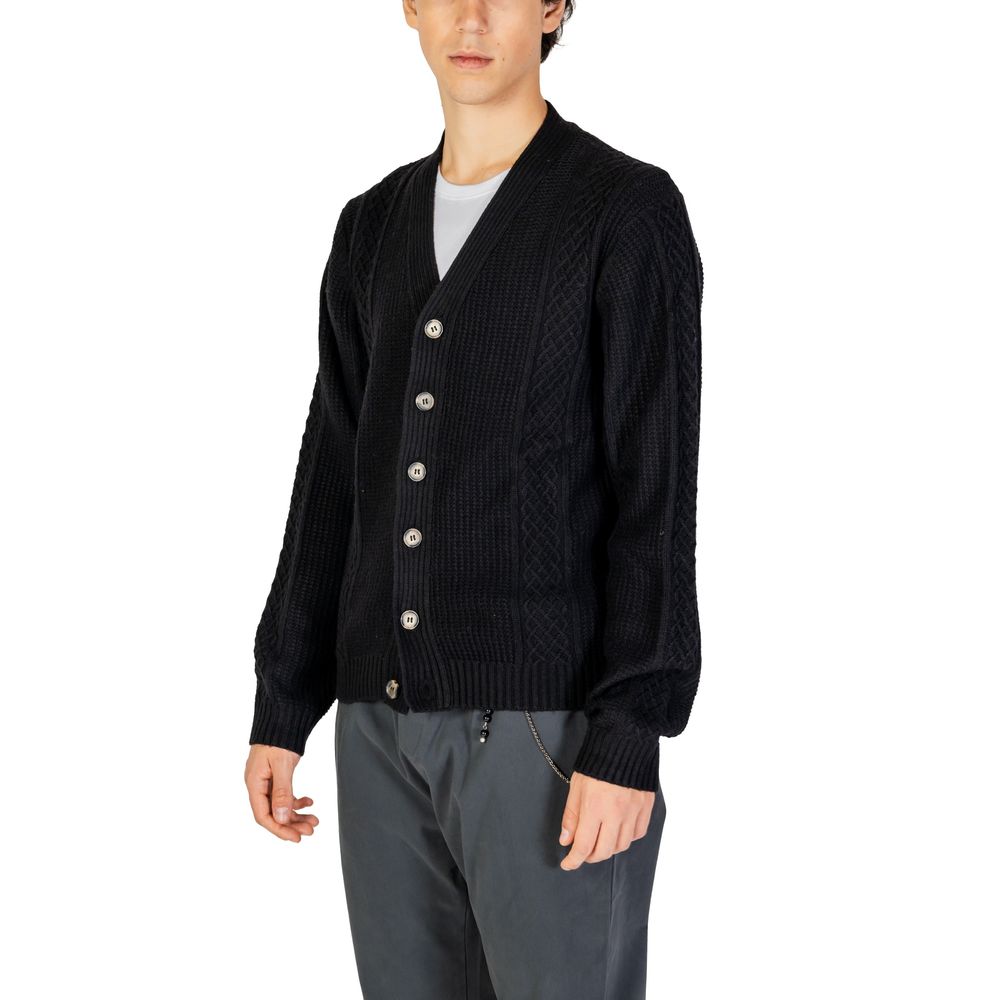 Hamaki-Ho – Schwarze Polyester-Strickjacke