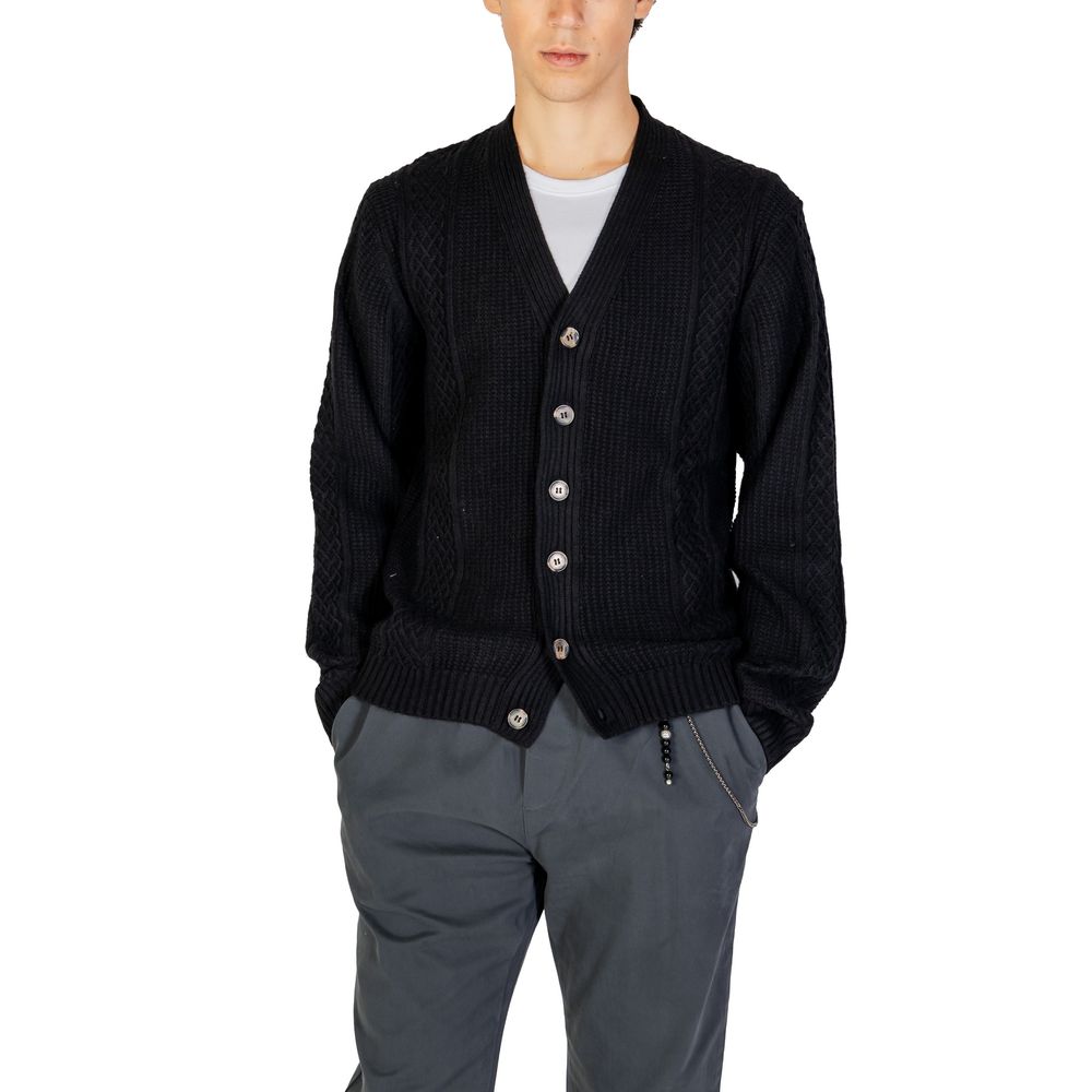 Hamaki-Ho – Schwarze Polyester-Strickjacke
