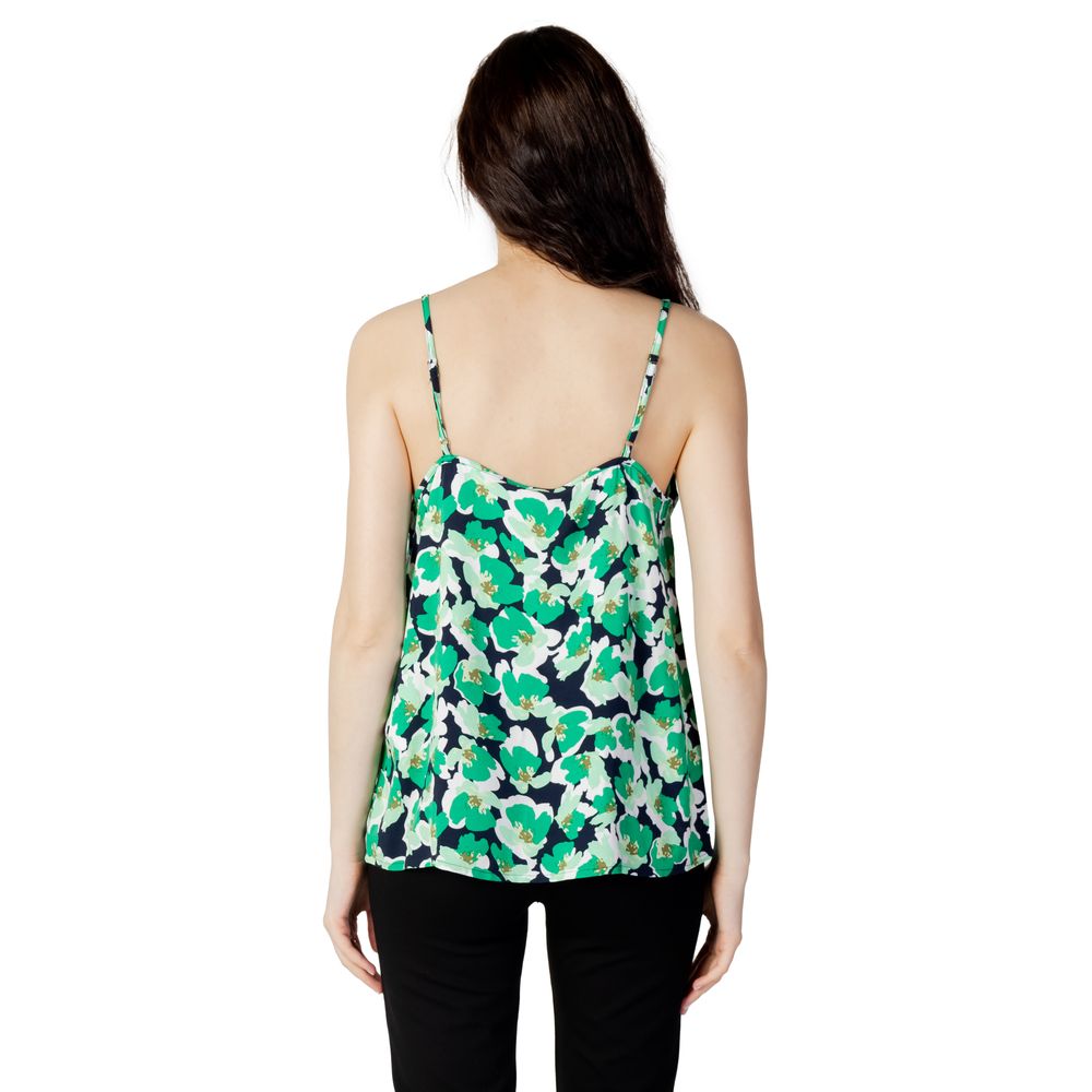 Jacqueline De Yong Green Cotton Tank Top
