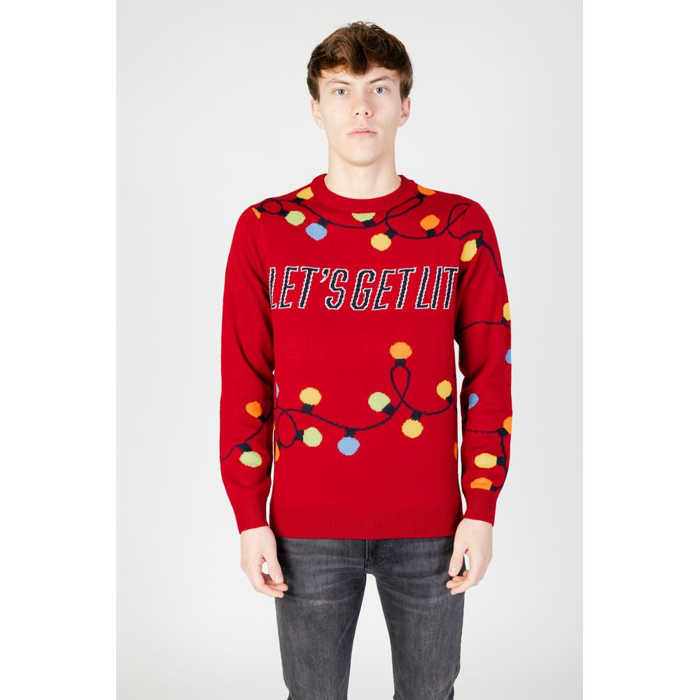 Only & Sons – Roter Marabu-Pullover